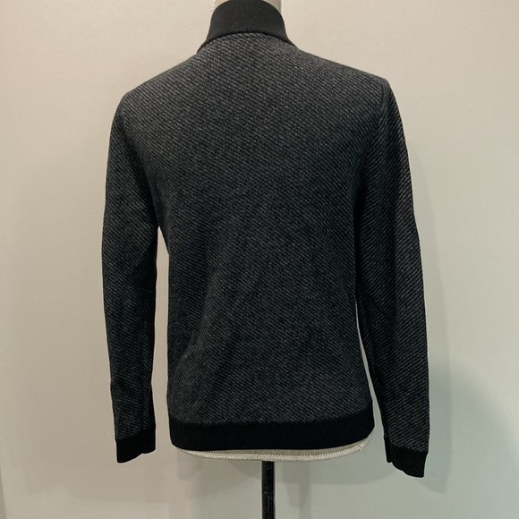 Ted Baker London Grey Wool Zip V neck Sweater Small Medium Fit 3 - Picture 10 of 16